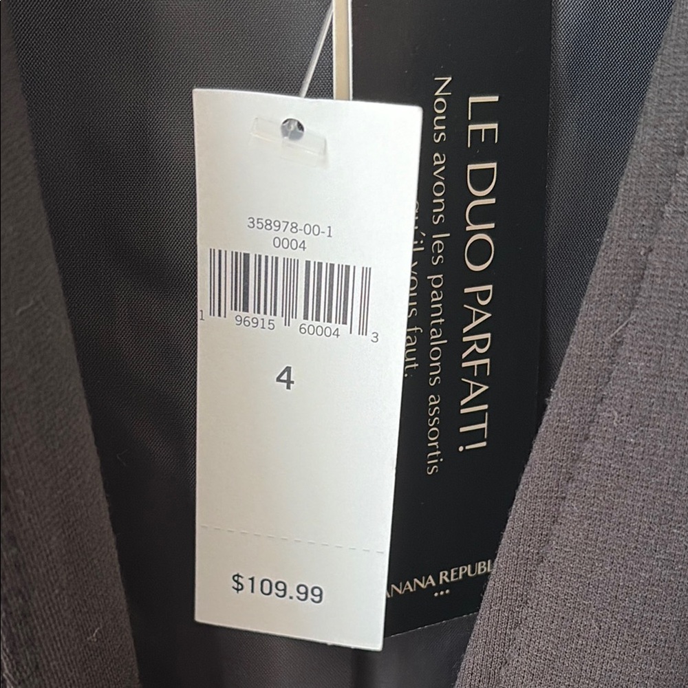 Banana Republic Black Collarless Single-Button Blazer - Picture 4 of 7